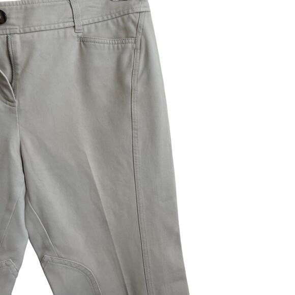 Talbots Pants Women 10 Petite Cream Taper Leg Zip Clasps Closure Stretch Basics - Picture 6 of 14